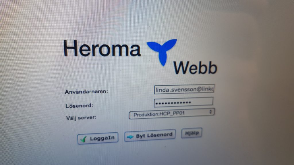 heroma webb logga in